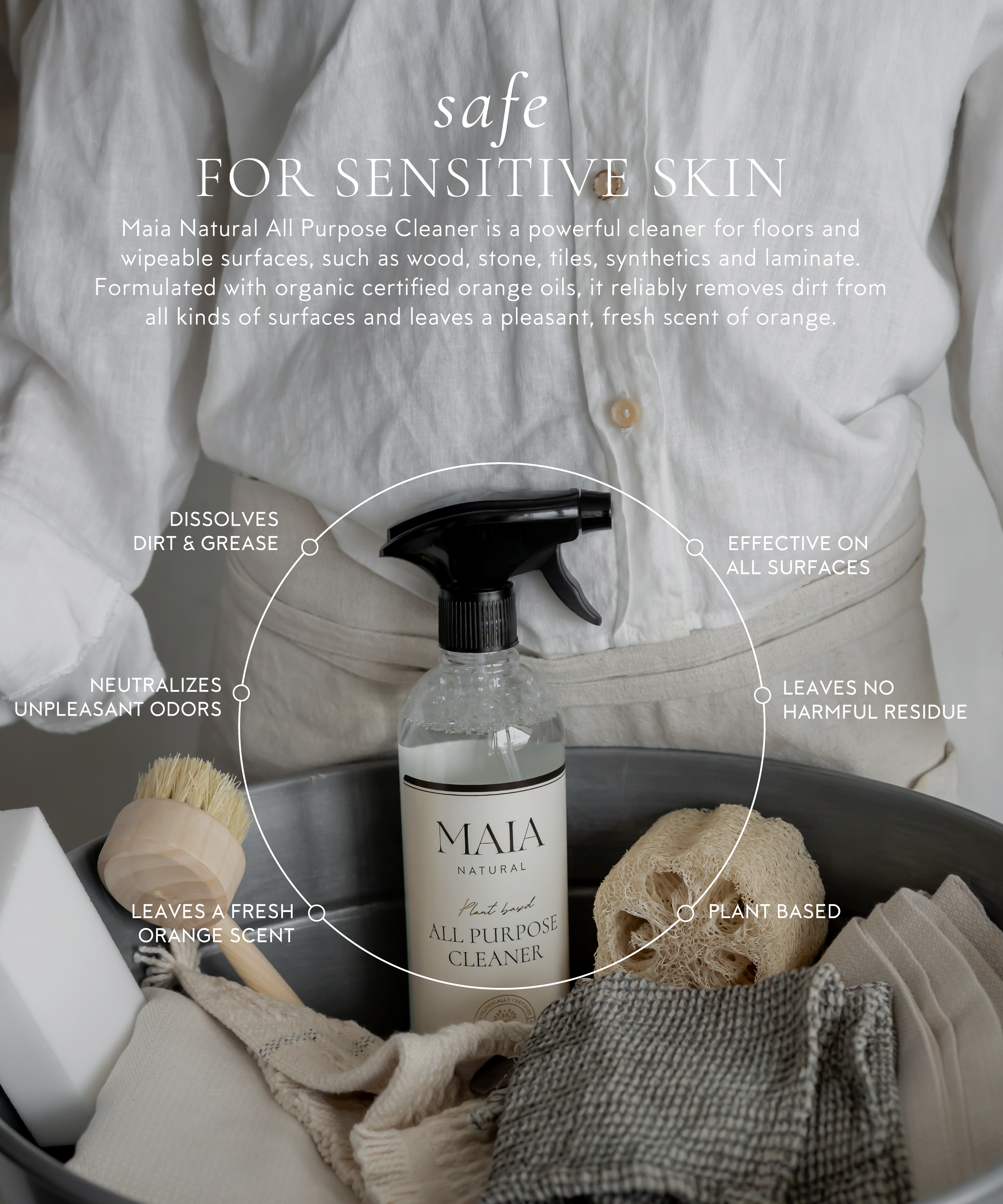 All Purpose Cleaner - Organic Certified-Plant Based-Biodegradable-EcoFriendly-Vegan